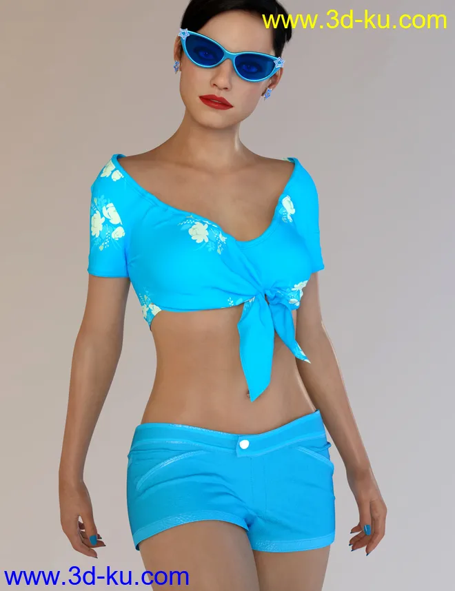 dForce Heidi Outfit for Genesis 8 and 8.1 Females模型的图片2