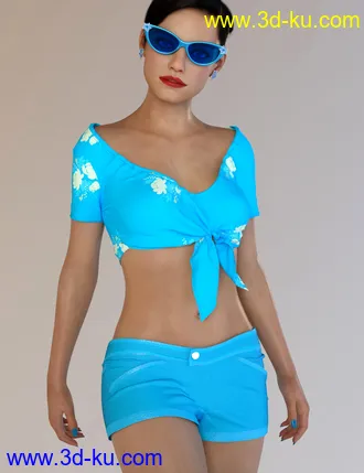 3D打印模型dForce Heidi Outfit for Genesis 8 and 8.1 Females的图片