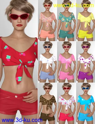 3D打印模型dForce Heidi Outfit for Genesis 8 and 8.1 Females的图片