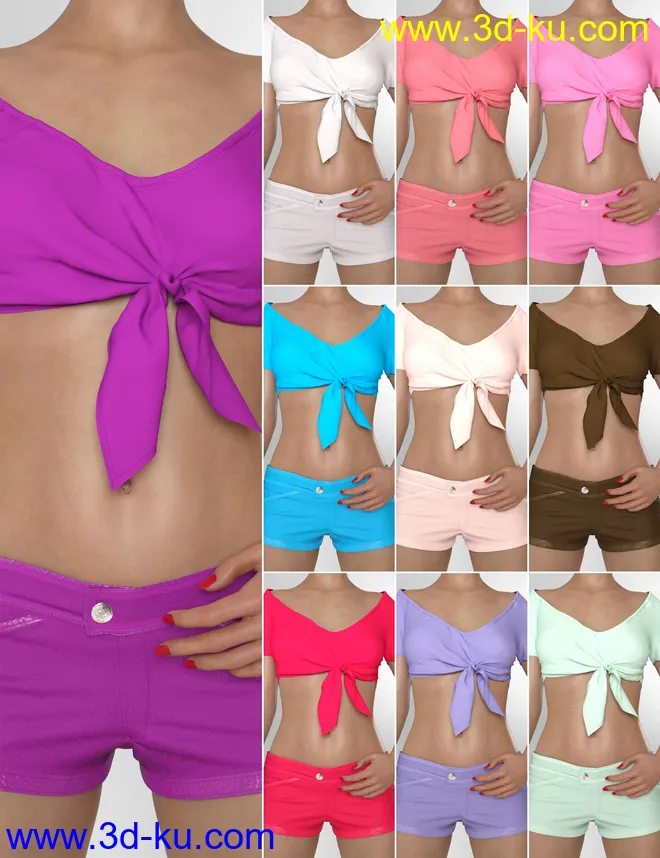 dForce Heidi Outfit for Genesis 8 and 8.1 Females模型的图片5