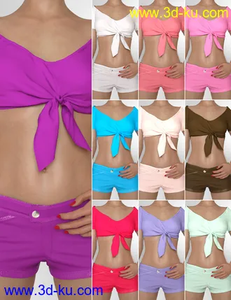 3D打印模型dForce Heidi Outfit for Genesis 8 and 8.1 Females的图片