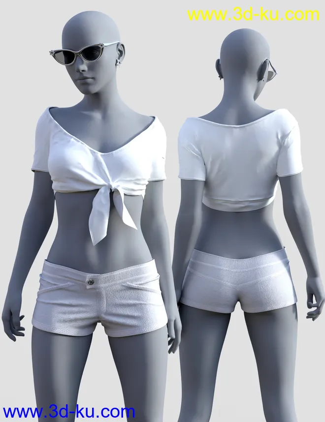 dForce Heidi Outfit for Genesis 8 and 8.1 Females模型的图片8