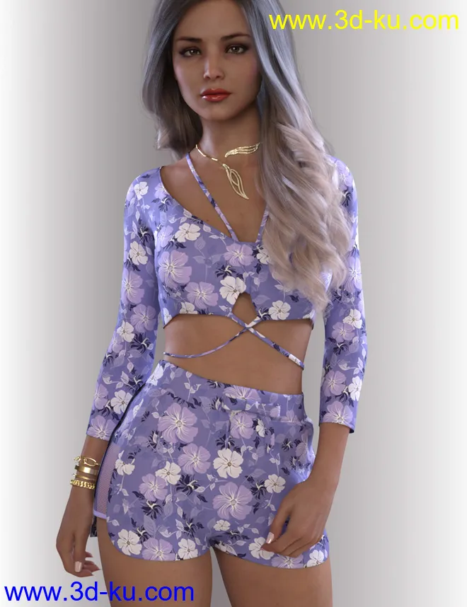 dForce Janet Homewear for Genesis 8.1 Females模型的图片2