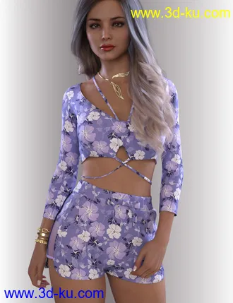 3D打印模型dForce Janet Homewear for Genesis 8.1 Females的图片