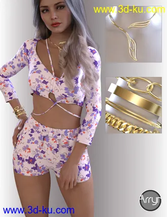 3D打印模型dForce Janet Homewear for Genesis 8.1 Females的图片