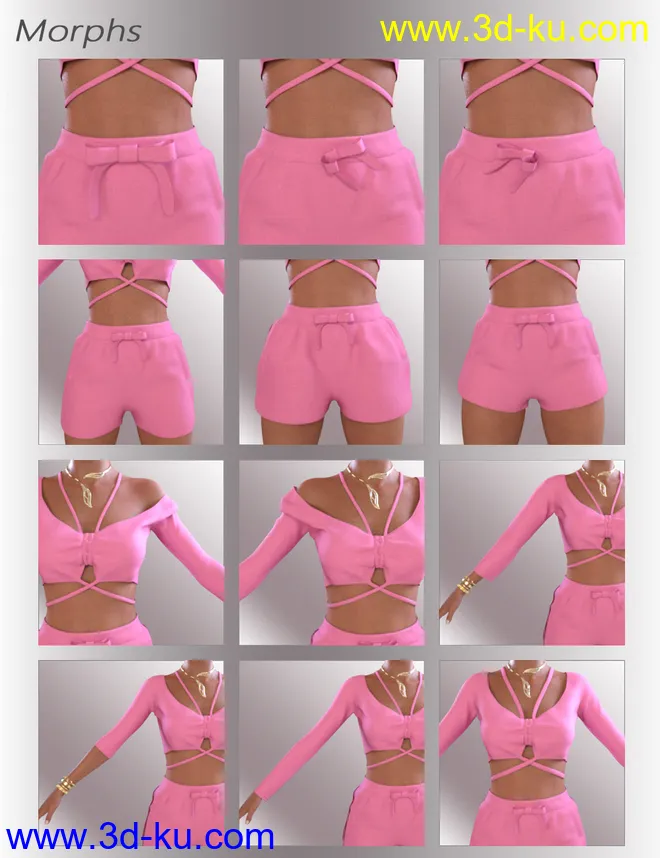 dForce Janet Homewear for Genesis 8.1 Females模型的图片6