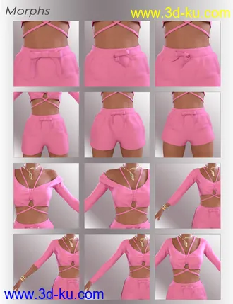3D打印模型dForce Janet Homewear for Genesis 8.1 Females的图片