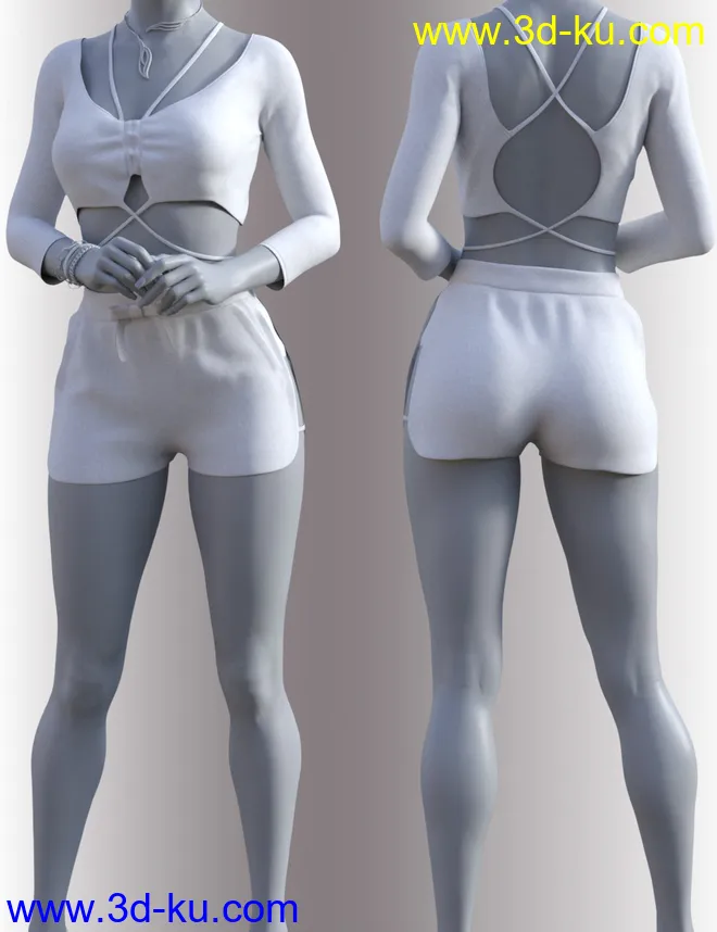 dForce Janet Homewear for Genesis 8.1 Females模型的图片7