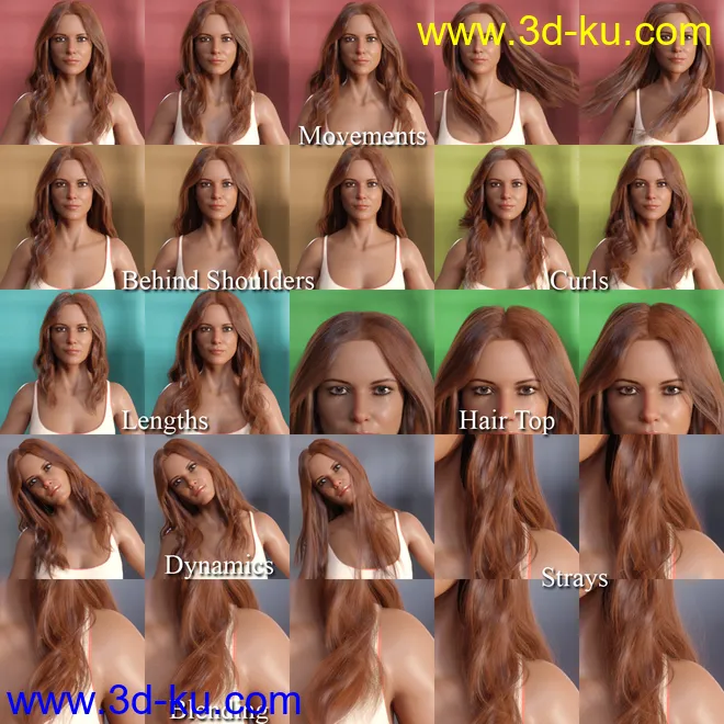 dForce Kensington Hair for Genesis 8 and 8.1 Females模型的图片6