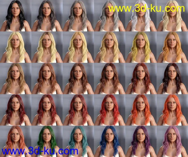 dForce Kensington Hair for Genesis 8 and 8.1 Females模型的图片7