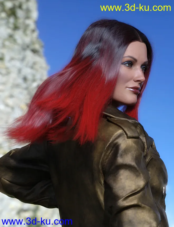 dForce Kensington Hair for Genesis 8 and 8.1 Females模型的图片12