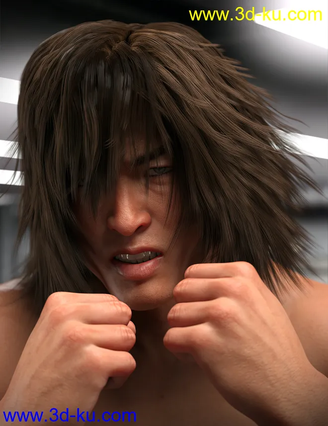 dForce Kiru Hair for Genesis 3, 8, and 8.1模型的图片5