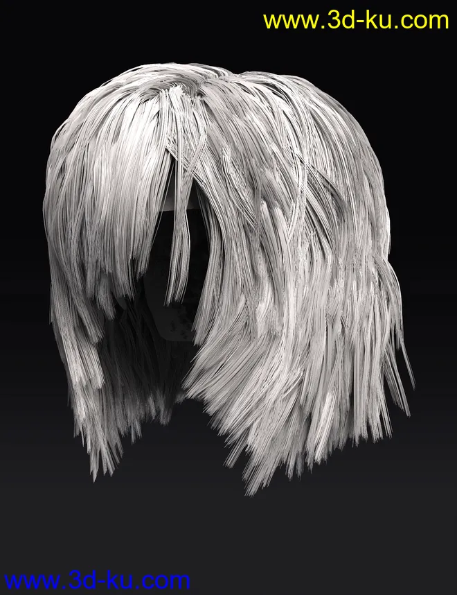 dForce Kiru Hair for Genesis 3, 8, and 8.1模型的图片10