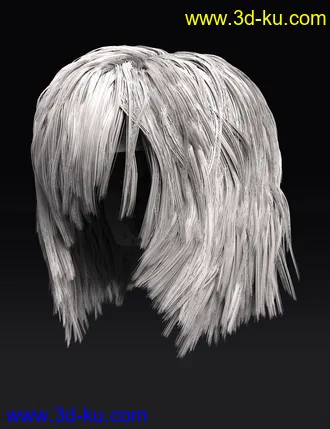 3D打印模型dForce Kiru Hair for Genesis 3, 8, and 8.1的图片