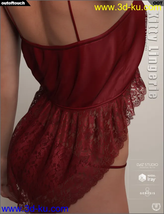 dForce Kitty Lingerie for Genesis 8 Female(s)模型的图片6