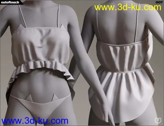 dForce Kitty Lingerie for Genesis 8 Female(s)模型的图片8