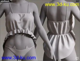 3D打印模型dForce Kitty Lingerie for Genesis 8 Female(s)的图片