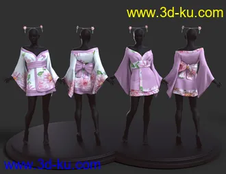 3D打印模型dForce Koharu Kimono for Genesis 8 Female的图片