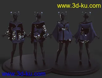 3D打印模型dForce Koharu Kimono for Genesis 8 Female的图片