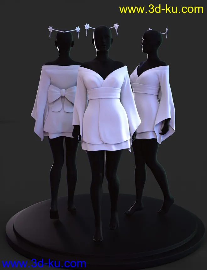 dForce Koharu Kimono for Genesis 8 Female模型的图片8