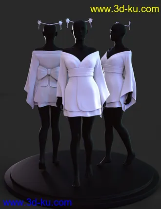 3D打印模型dForce Koharu Kimono for Genesis 8 Female的图片