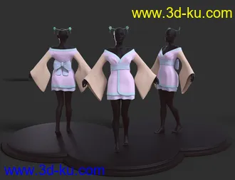 3D打印模型dForce Koharu Kimono for Genesis 8 Female的图片