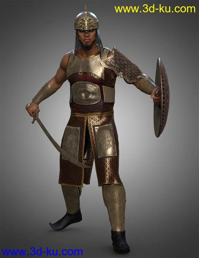 dForce Land Guard Outfit for Genesis 8 and 8.1 Males模型的图片2