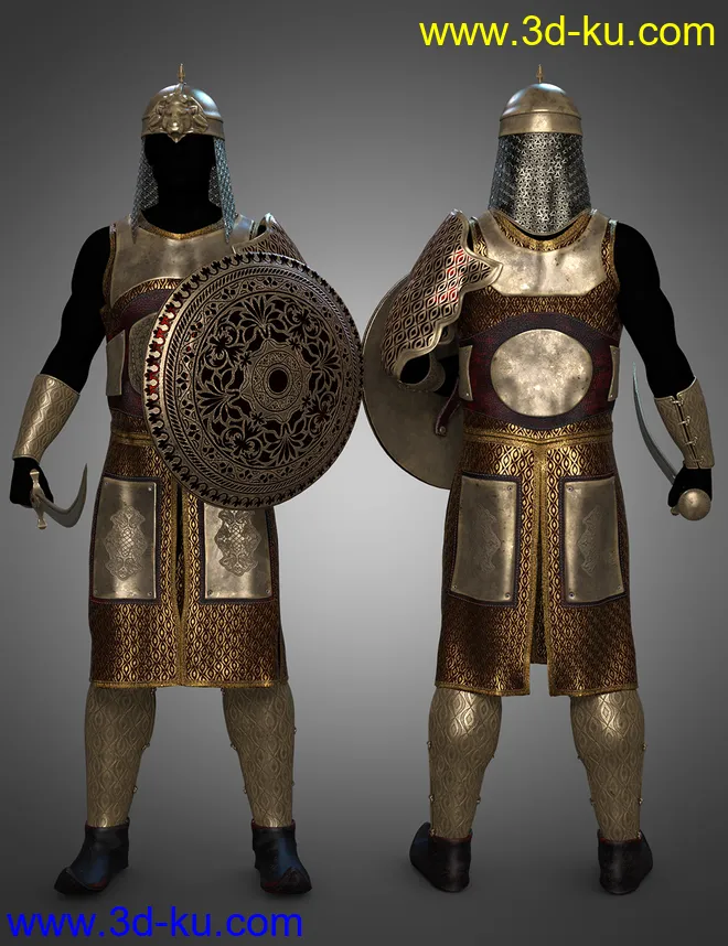 dForce Land Guard Outfit for Genesis 8 and 8.1 Males模型的图片3