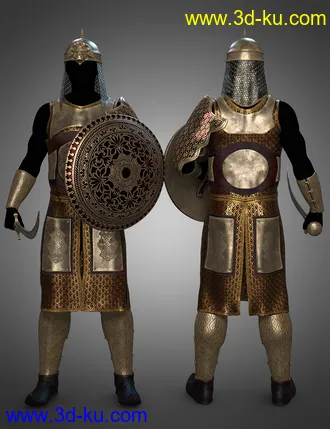 3D打印模型dForce Land Guard Outfit for Genesis 8 and 8.1 Males的图片