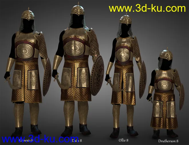 dForce Land Guard Outfit for Genesis 8 and 8.1 Males模型的图片5