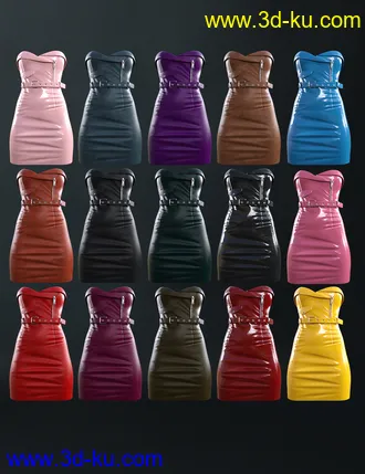 3D打印模型dforce Leather Style Outfit For Genesis 8 and 8.1 Females的图片