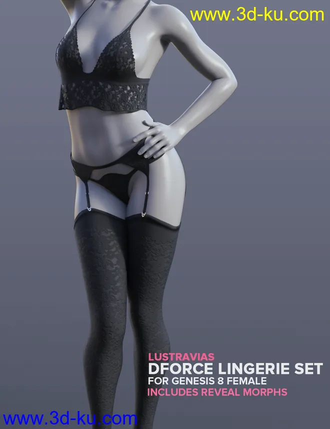 dForce Lingerie Set for G8F模型的图片1
