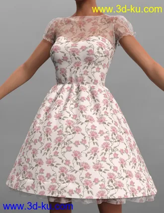 3D打印模型dForce Malka Dress for Genesis 8 and 8.1 Females的图片