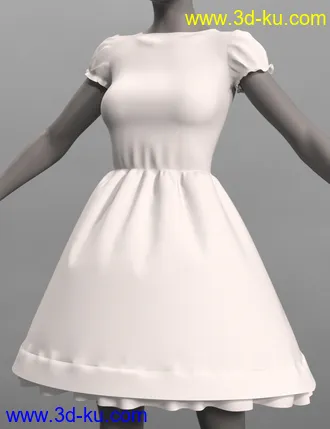3D打印模型dForce Malka Dress for Genesis 8 and 8.1 Females的图片