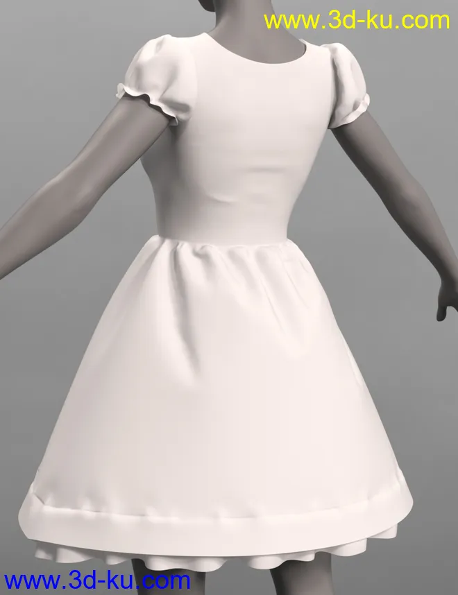 dForce Malka Dress for Genesis 8 and 8.1 Females模型的图片12