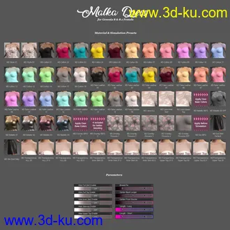 3D打印模型dForce Malka Dress for Genesis 8 and 8.1 Females的图片