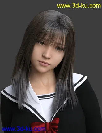 3D打印模型dForce Manami Hair for Genesis 8.1 Female的图片