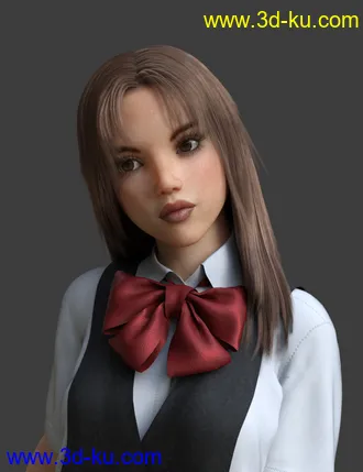 3D打印模型dForce Manami Hair for Genesis 8.1 Female的图片