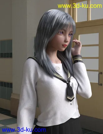 3D打印模型dForce Manami Hair for Genesis 8.1 Female的图片