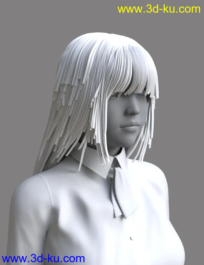 dForce Manami Hair for Genesis 8.1 Female模型的图片8