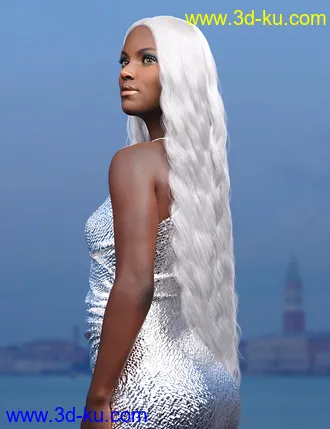 3D打印模型dForce Mermaid Hair for Genesis 8 and 8.1 Females的图片