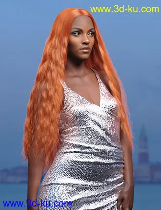 3D打印模型dForce Mermaid Hair for Genesis 8 and 8.1 Females的图片