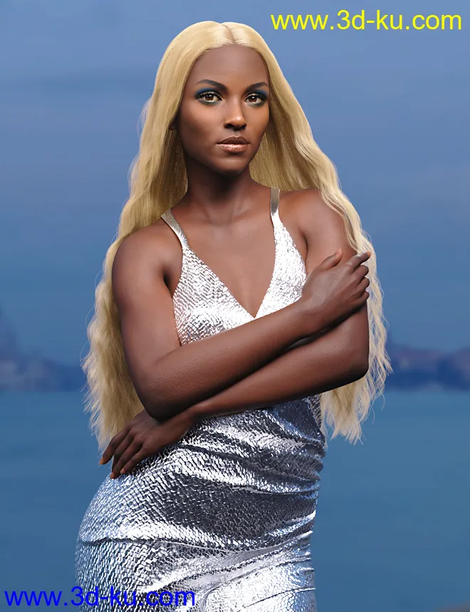 dForce Mermaid Hair for Genesis 8 and 8.1 Females模型的图片3