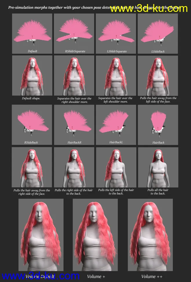 dForce Mermaid Hair for Genesis 8 and 8.1 Females模型的图片6