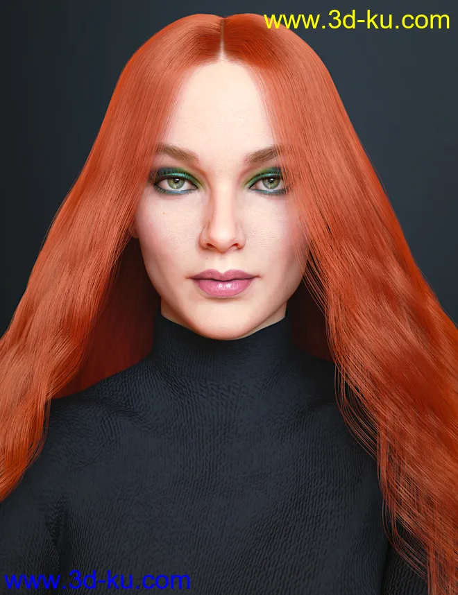 dForce Mermaid Hair for Genesis 8 and 8.1 Females模型的图片11