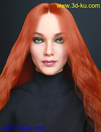 3D打印模型dForce Mermaid Hair for Genesis 8 and 8.1 Females的图片