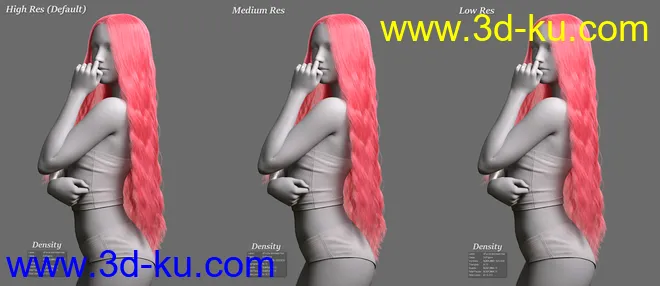 dForce Mermaid Hair for Genesis 8 and 8.1 Females模型的图片12