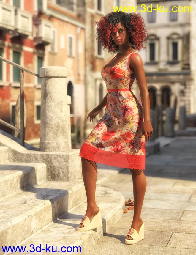 dForce Midsummer Outfit for Genesis 8 Female(s)模型的图片3