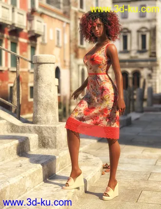 3D打印模型dForce Midsummer Outfit for Genesis 8 Female(s)的图片