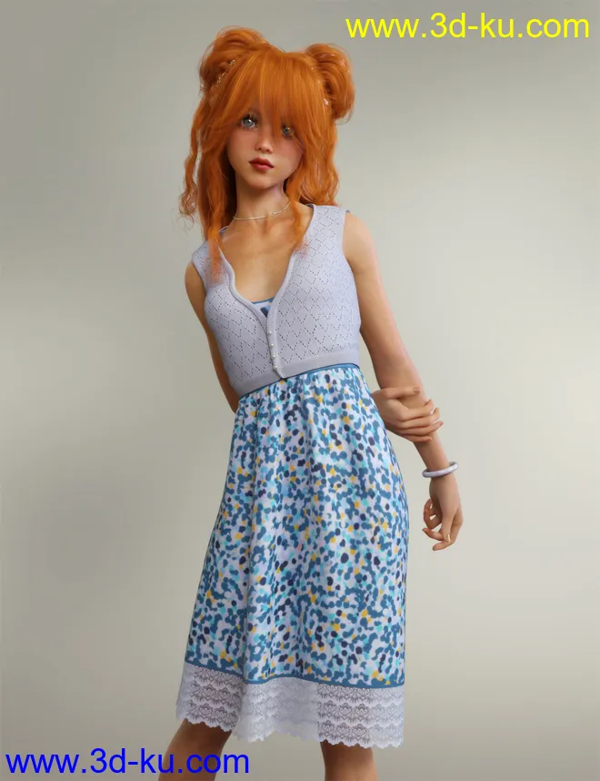 dForce Midsummer Outfit for Genesis 8 Female(s)模型的图片5